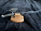 Vintage  10  Dragon Letter Opener With Wood Stand