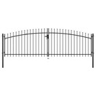 Double Door Fence Gate With Spear Top 157 5 x78 7 