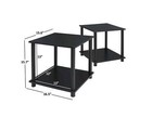 No Tools End Tables  Solid Black  Set Of 2