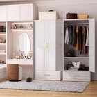 White Wardrobe Closet With Drawer  71    Tall Armoire Wardrobes With Doors Shelves