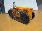 1940 s Vintage Marx Tin Litho Wind Up Climbing Tractor W driver -works   