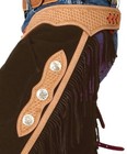 Western Chinks Chaps - Suede Leather - Basket Stamp - Brown Only- S m l xl
