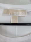 Michael Kors Women   s Large White Sleeveless Sheer Panel High Low Tunic Top Nwt