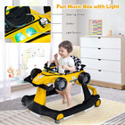 Homgx Baby Walker With Wheels  Convertible Baby Push Walker   Race Car Mode  Inf
