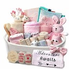27-piece Baby Girl Shower Gift Basket Set - Newborn Essentials  Large Gift Pink