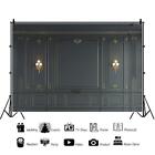 8x6ft Black Baroque Vintage Interior Wall Backdrop For Studio Photography