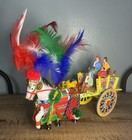 Vintage Sicilian Horse Cart Carretto Siciliano  Italy Folk Art Figurine 8   l
