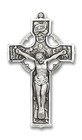 Sterling Silver Celtic Crucifix Cross Medal Pendant Necklace 24  Chain Gift Box