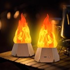 Led Flame Lights  Rechargeable Battery Flameless Candles  Fake Fire With 2pcs