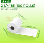  100 Rolls  2 1 4  X 85  Thermal Paper  Pos Receipt Paper For Retail Business Ca