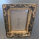 Vintage Gold Gilt Ornate Floral Picture Frame 2 5x3 5 Picture Hollywood Regency