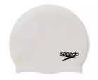 Speedo Adult Size Silicone Solid White No Snag Swim Cap Latex Free Material