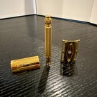 Vintage Gillette Gold Etched Logo Tech Safety Razor 