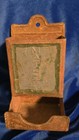 Vintage Tin Kitchen Match Box Holder Wall Mount Red
