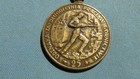 1900 s Brass Polish Underground Mining Rock Drill Pinback Badge-miner With Drill