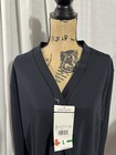 Jantzen Classics Vintage Black Button Front V-neck Button Close Jacket Shirt 