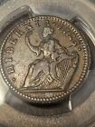 1723 Wood s Hibernia Colonial Copper   Half Penny 1 2p   Pcgs Xf40   Gold Shield