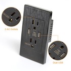 Lot Dual Usb Wall Outlet Charger Port Socket With 15a Electrical Receptacles 110