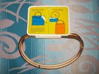 Vintage 1960s Set Of Bamboo Rattan Bag Handles D Shape By E-z Buckle