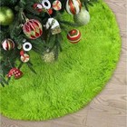Christmas Tree Skirt Plush Snowy White Faux Fur Floor Home Xmas Party Decor Gift