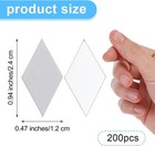 200pcs 1 Inch Mirror Tiles Self Adhesive Diamond 0 94  0 47 Inches  Silver 