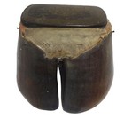 19th C Antique Bovine Cow Cloven Hoof Papier Mache Snuff Box