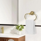 Bathroom Hand Towel Holder  Antique Towel Ring Holder  Wall Mounted Oval Brass