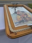 Antique Captain Morgan Spiced Rum Mirror Drink Tray Vintage Sign Nautical Decor