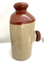 Vintage   Antique Stoneware Pottery Bed foot Warmer Hot Water Bottle 9  Tall