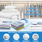 12 Pack Vacuum Storage Bags - 2 Jumbo  5 Large  5 Medium - Space Saver hand Pump