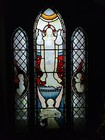 Large Stained Glass Triple Pane Original Frame 1880 s Rare Window