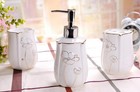 5pcs Bathroom Ceramic Bath Accessory Set Soap Dispenser Dish Toothbrush Holder