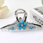 Large Turquoise Blue Stone Hair Claw Clip Western Hair Clips Metal Flower Non   