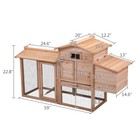 Wooden Large Rabbit Hutch Chicken Coop Hen House Poultry Pet Cage W run Outdoor