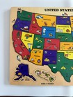 1996 Small World Toys United States Of America Map Complete Wooden Puzzle  2578