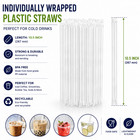32oz Clear Plastic Cups With Lids   Straws Pet Cold Cups Bpa Free 50-500 Sets