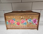 Pioneer Woman Breezy Blossom Brown Acacia Wooden Bread Box  15x8x9 