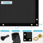 6 X 50 Fence Privacy Screen Black Commercial Grade Mesh Shade Fabric With Bra   
