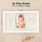 Keababies Baby Hand And Footprint Kit  Clay Keepsake Frame  alpine White 