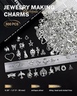 300 Pcs Wholesale Bulk Lots Jewelry Making Charms Mixed Smooth Tibetan Silver Al
