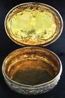 Antique Coin Silver Snuff Box Washington   Lafayette Hand Painted Portraits