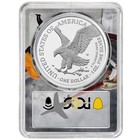 2025-w Proof  1 American Silver Eagle Laser Beam Privy Pcgs Pr70dcam Fs West