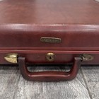 Vintage Samsonite Leather Suitcase Brown Hardside Luggage Usa Case