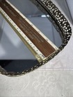 Vintage Oblong Ornate Gold Tone Metal Filigree Mirror Vanity Dresser Tray  14x8 