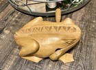 Large Wooden Frog Guiro Rasp Percussion Instrument Wood Croaking Frog Size 6 5 