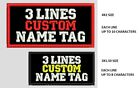 3-lines Custom Embroidered Name Tag  Fast Shipping  Usa Seller