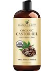 Premium Organic Castor Oil 100  Pure And Hexane-free Cold-pressed Beauty 16 Fl 