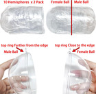 10pk 80mm Clear Plastic Fillable Ornaments - Diy Christmas Tree Hanging Decor