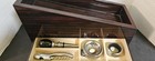 Beautiful Madagascar Ebony Wine Holder W essentials Polished Wood W velvet Inlay