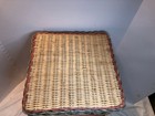 Vintage Wicker End Table Furniture Patio Sunroom Plant Stand 21 5  X 13 